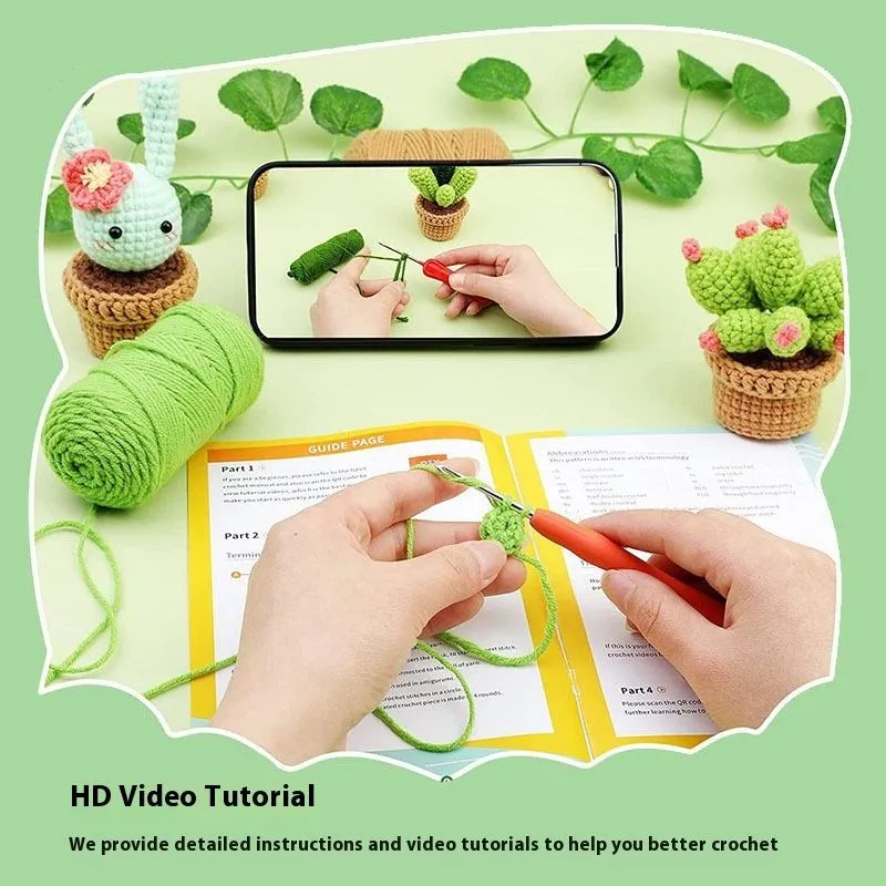 Customizable Crochet Kit for Adults and Kids DIY Sewing & Weaving Craft for Beginners