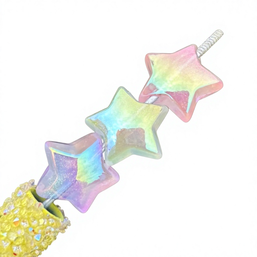 Glowing Luminous Rainbow Star Resin Charms Kawaii DIY Craft Kit Bead for Beaded Pen Making Scrapbooking &amp; DIY Hair Accessories