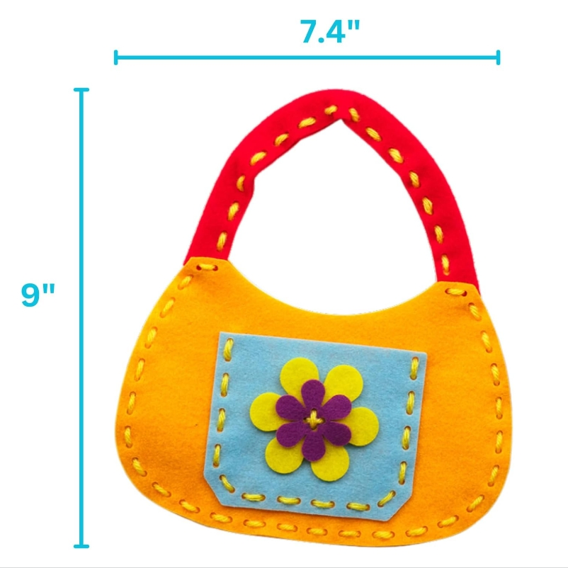 Soft Felt Kids Sewing Bags Purses Kit Felt DIY Crafts Girls Boys Educational Sewing Kids Art Craft Kits Beginners Kids Sewing