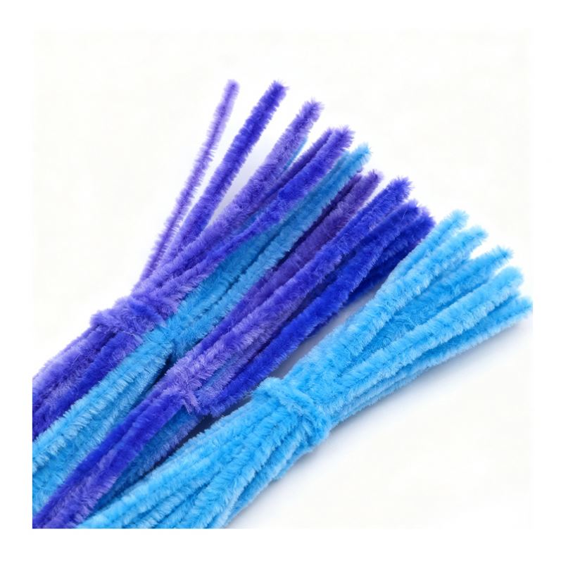 Customized Color Bright Color DIY Art Kit 8mm X 30cm High Quality Chenille Stem Fuzzy Wire Material Easy Use Creative