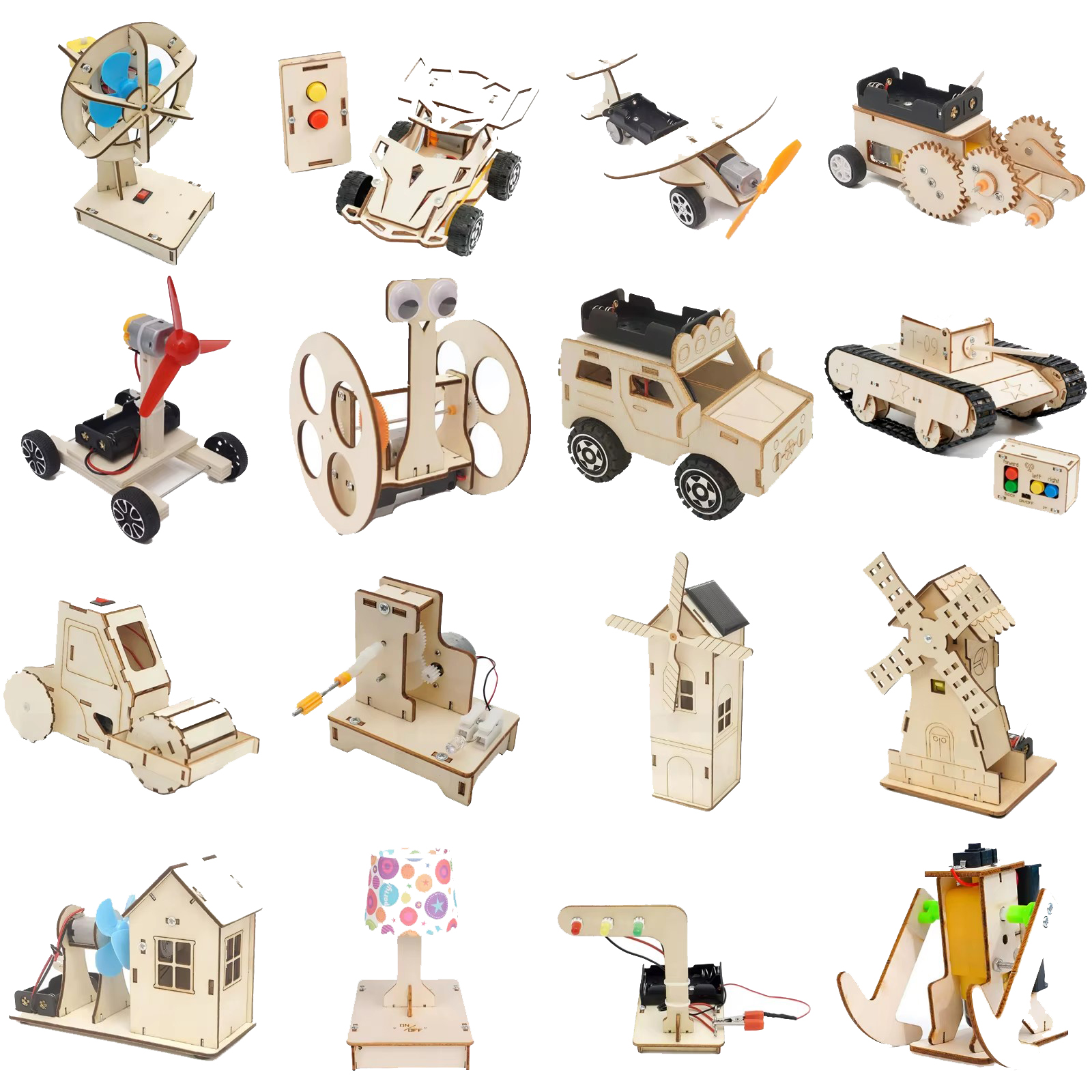 DIY Assembly Wood Stem Toys Puzzles Science Kits Science &amp; Engineering School Educational Toys Experiment Kit for Kids Learning