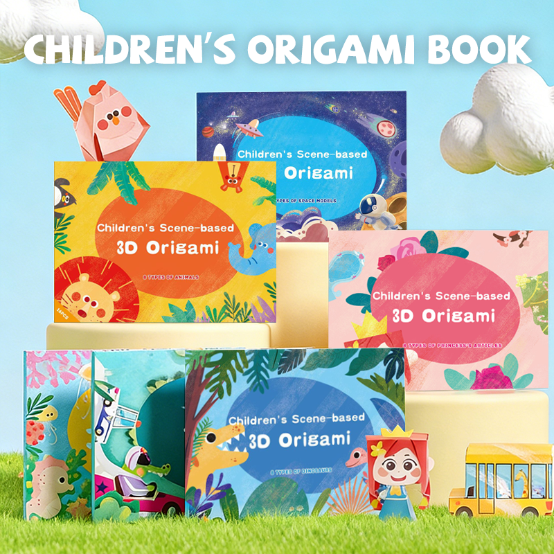3D Paper Model Kits for Kid, DIY Origami Kit for Kids Ages 8-12, 6 Themed Sets with 8 Pre-Cut &amp; Easy-to-Assemble Models Each
