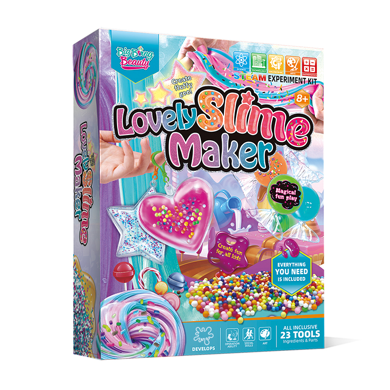 Fun Slime Kit for Girls: DIY Science Toy with Mixing Tools and Decorations