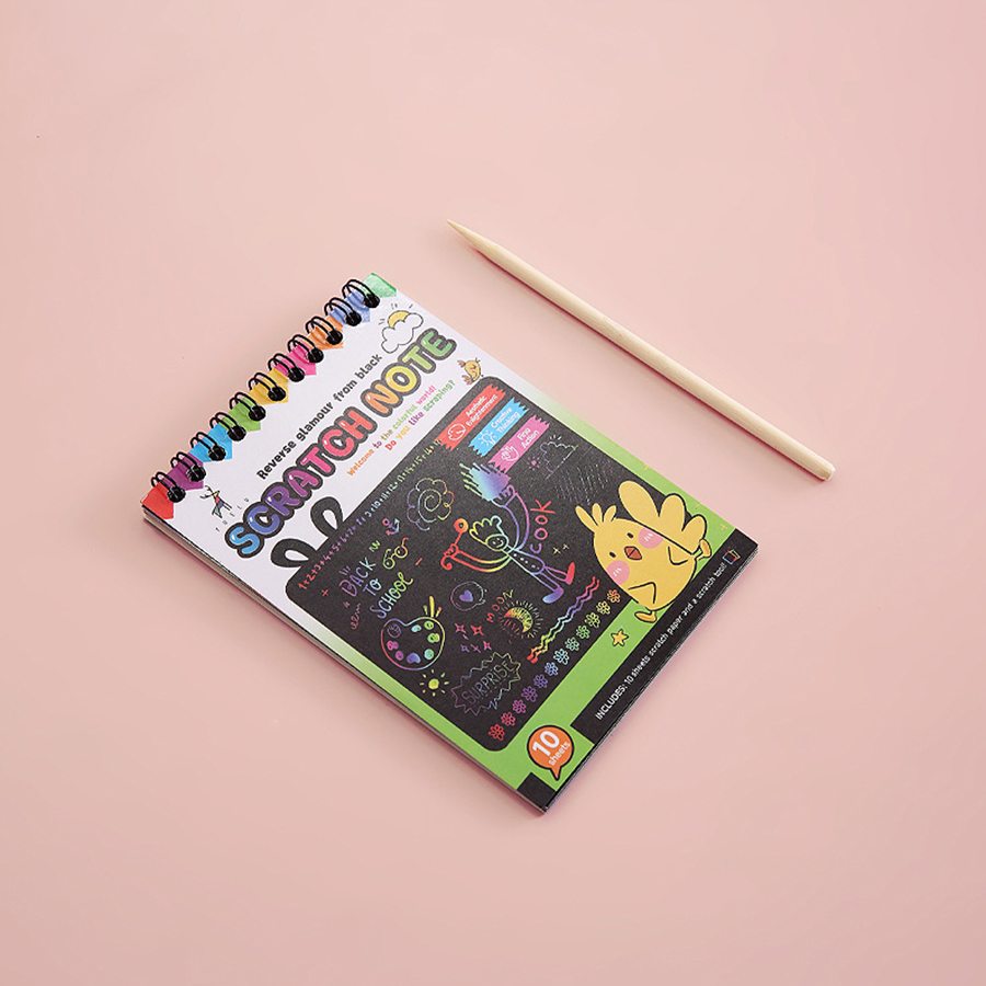 Children's Dazzling DIY Scratchboard Art Kits Creative Graffiti Scratch Book Fun Interactive Learning Tool