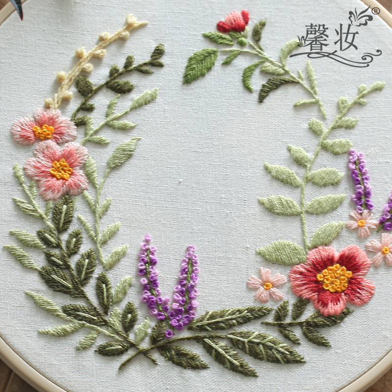 Flower Bunny Unicorn Cross Stitch Kits,Stamped Cross Stitch Kits for Adults,DIY Embroidery Needlepoint Kits Home Decor