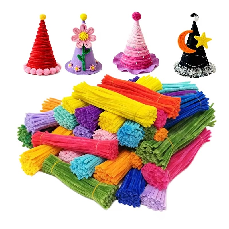 Educational Chenille Tinsel Stem Pipe Cleaners Creative Handmade Craft Kits Decorative Pipe Stems (30cm) BAINING Brand