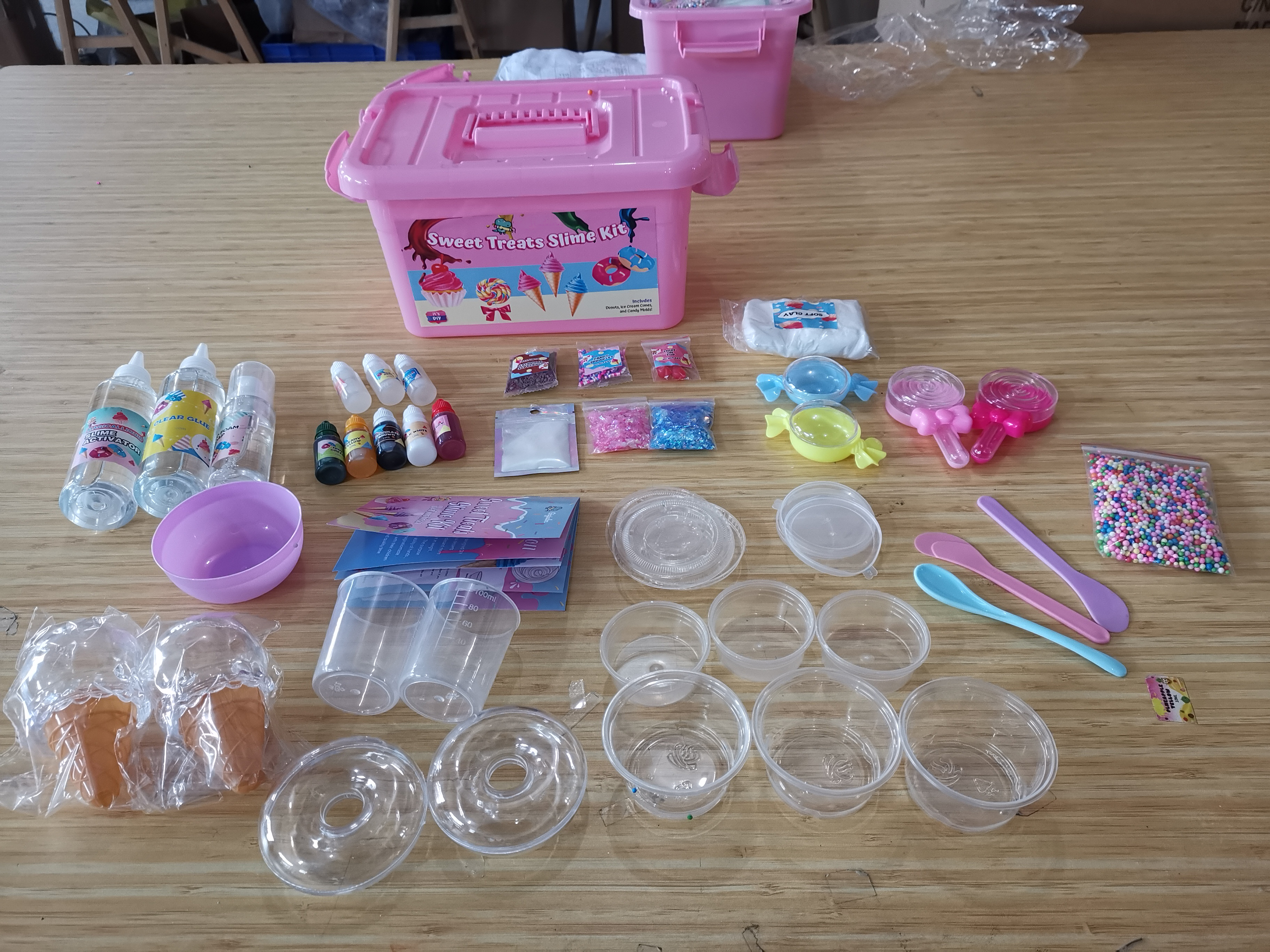 DIY Cake Chocolate Donuts &amp; Ice Dessert Theme Slime Kit for Kids Party Favors to Make Butter Cloud and Foam Slime