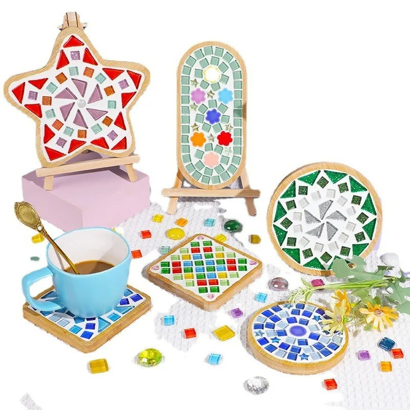 DIY Mosaic Wood Coaster Kit Image 4