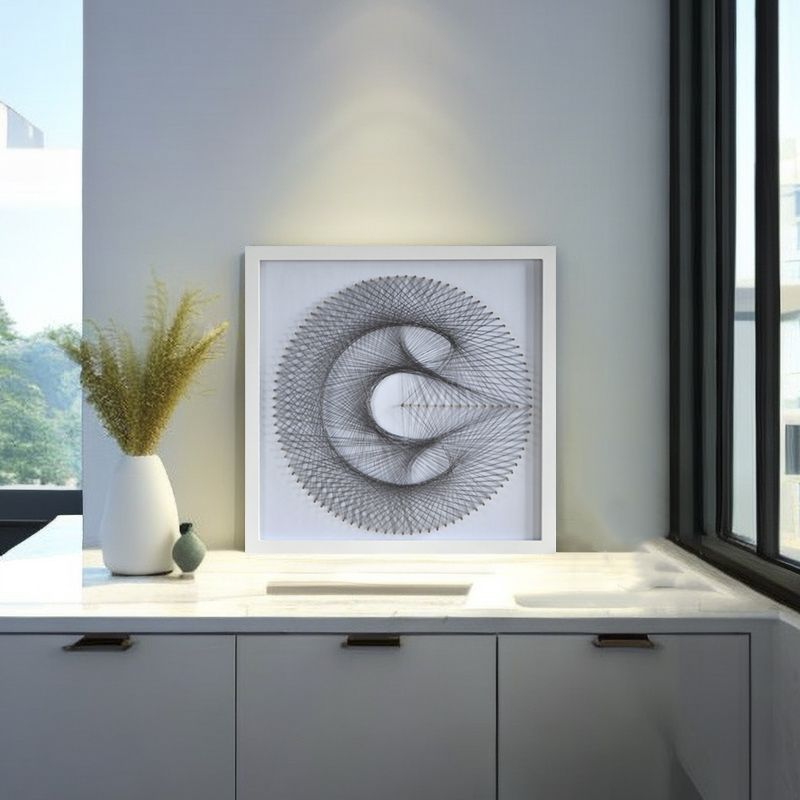 DIY 3D Wood String Art Crafts Kit for Adults Beginner Unique Women Gift (Round 30x30cm) Durable Retro Romance