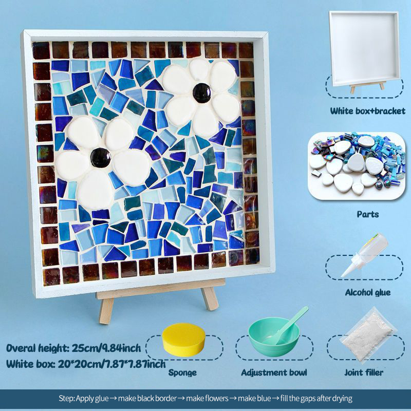 Cream Glue Mosaic Frame Craft Kit detail 6