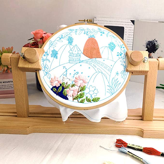 Wholesale Hand Embroidery Design Kit Cross Stitch Set Handmade Sewing Embroidery Kit for Adults Artwork
