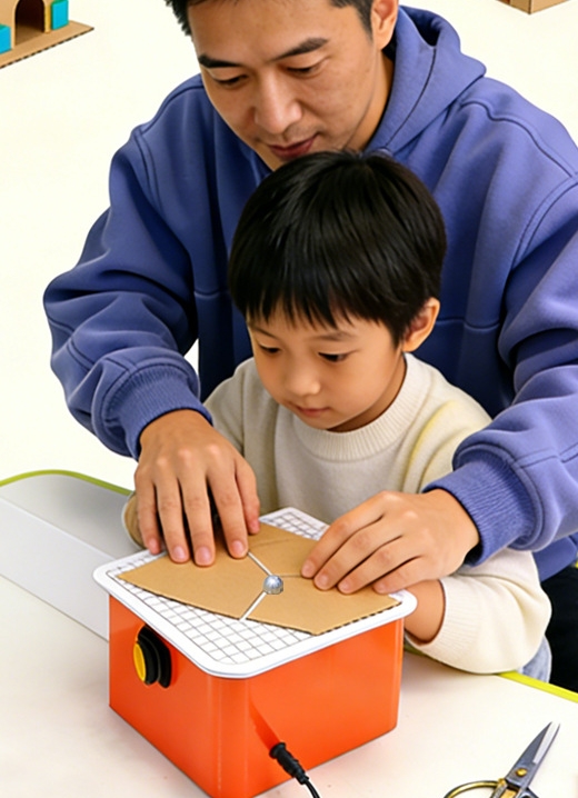 STEM Cardboard Cutting for Kids Machine Safety DIY Assembly Building Tool Kit Craft Creative Making Gift