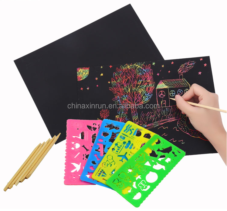 DIY Educational Craft Toys Scratch Art for Children