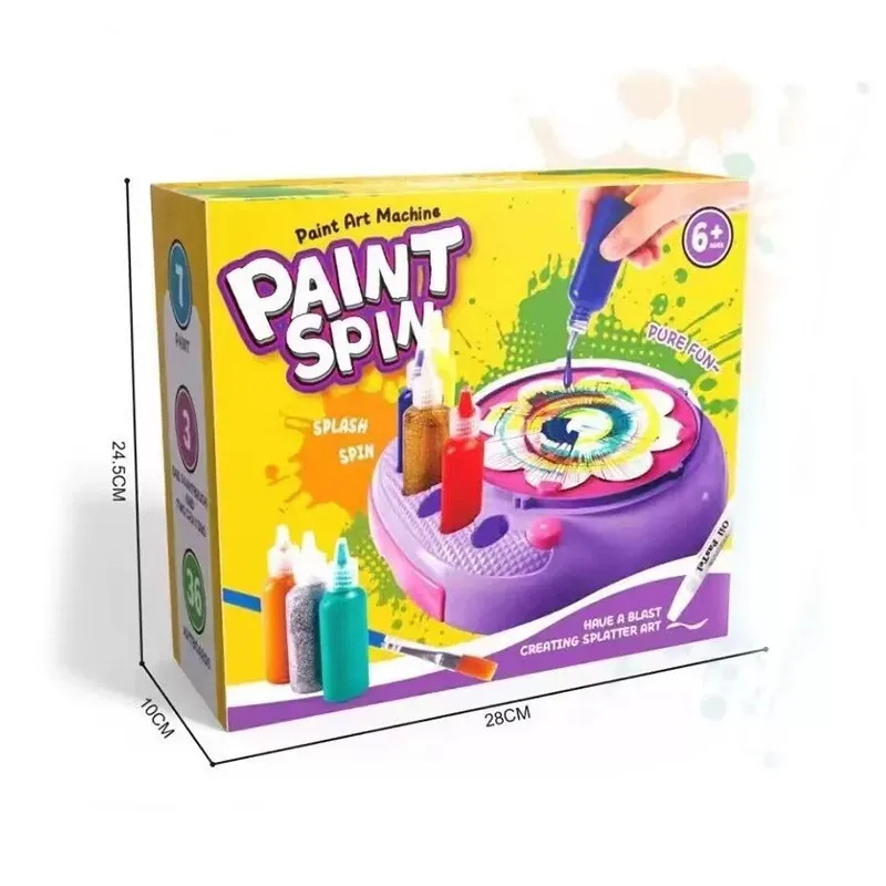 Kids Spin Art Machine Set DIY Painting Craft Kit Educational Art Toy