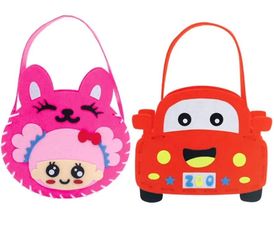 Sewing Bags Kit for Kids Felt Crafts for Kids Girls Sewing Kit Ages 6-8 Plus-DIY Kits for Kids