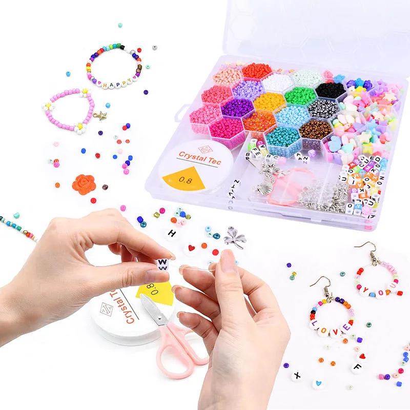 Different Styles Beads 480PCS 10mm Polymer Clay Beads Kit for Jewelry Making Bracelets