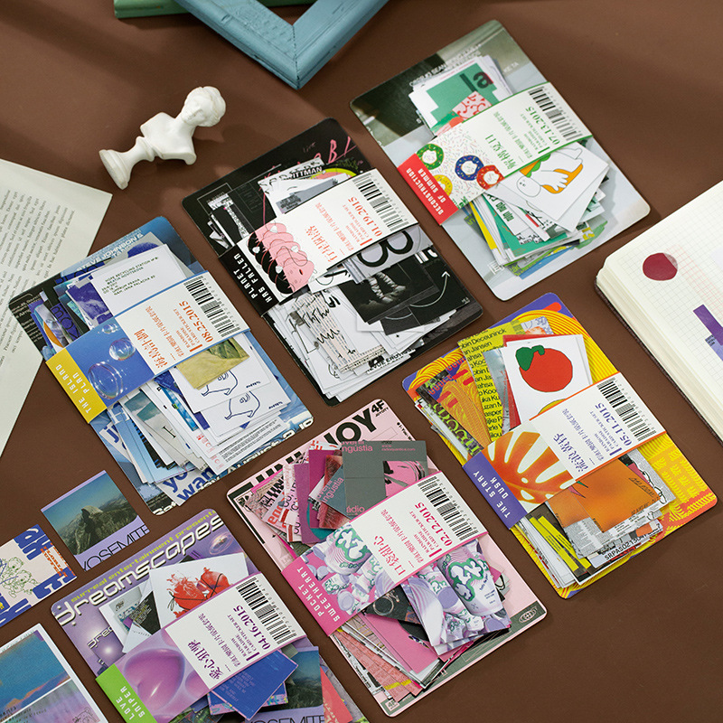 Creative Scrapbooking Decoration Card and Stickers Set Journal Diary Planner DIY Stickers Stationery Set 30 Cards+30 Stickers