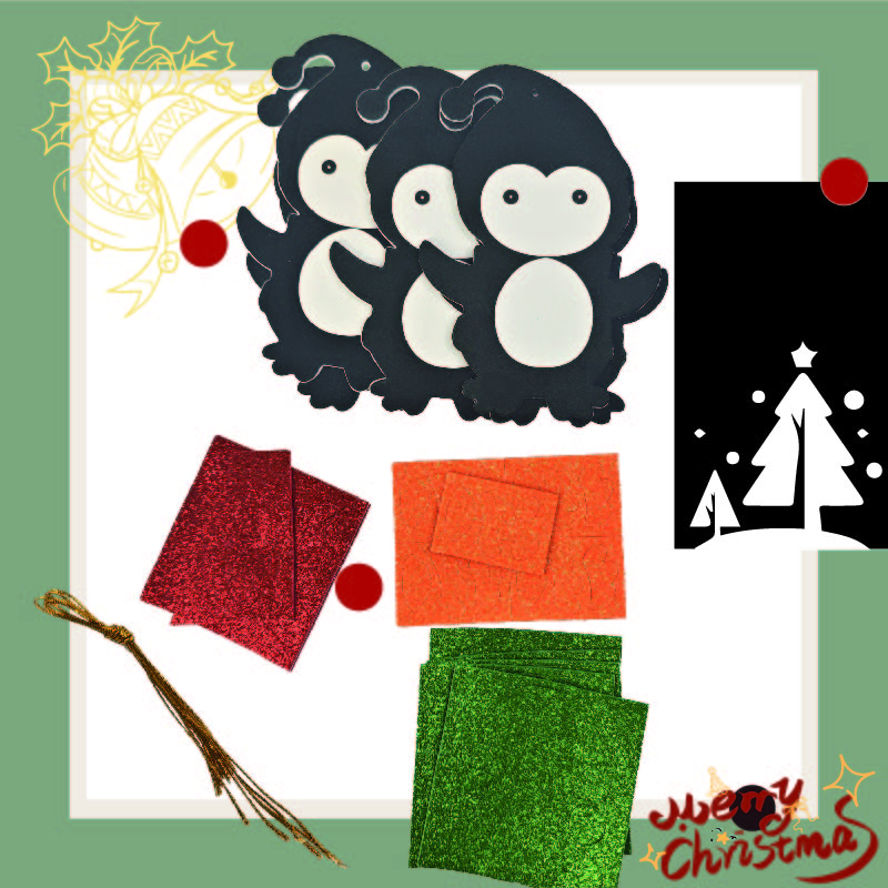 EVA Foam Christmas Penguin DIY Kits Christmas Trees Hanging