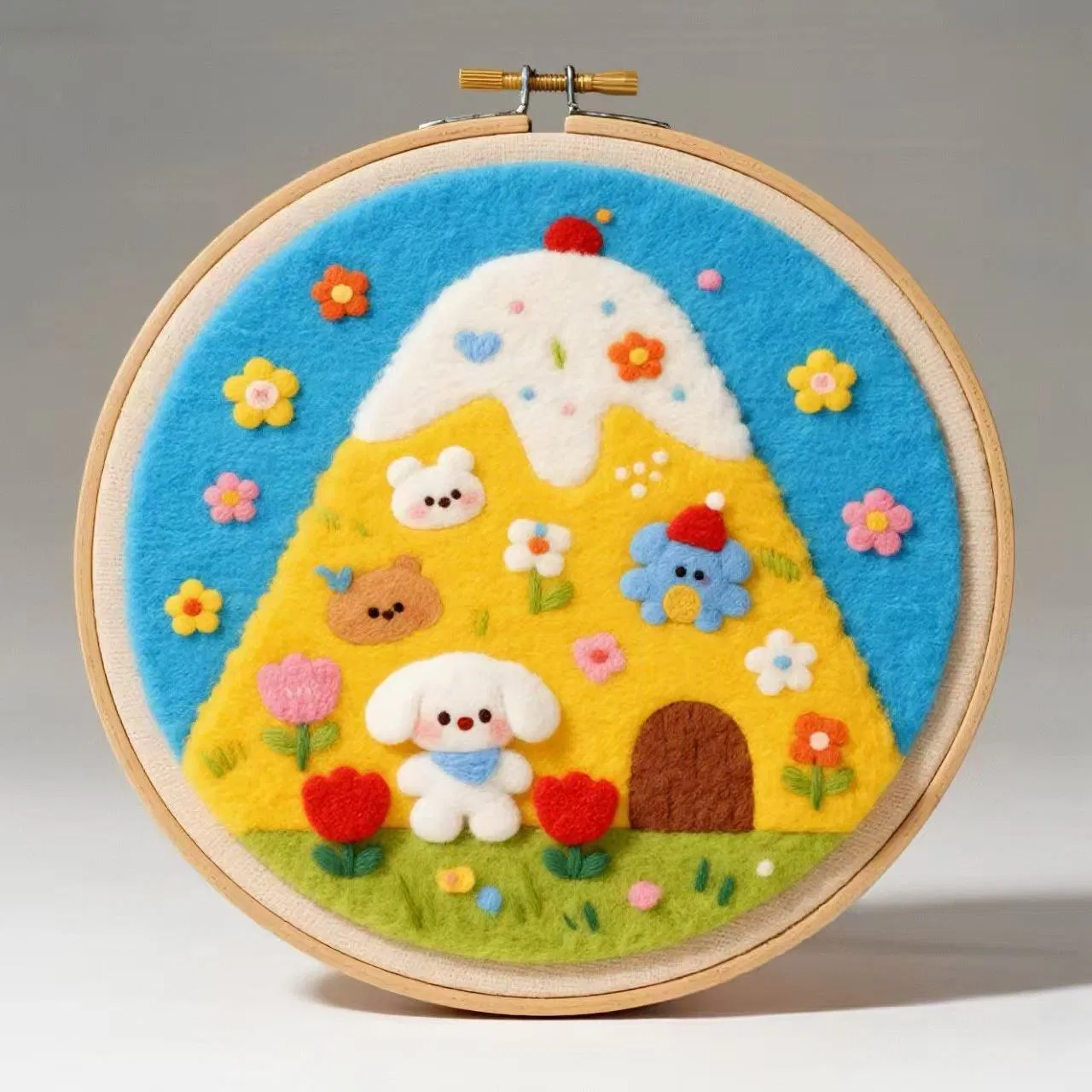 20*20 Creative DIY Wool Needle Felt Painting Embroidery Kit