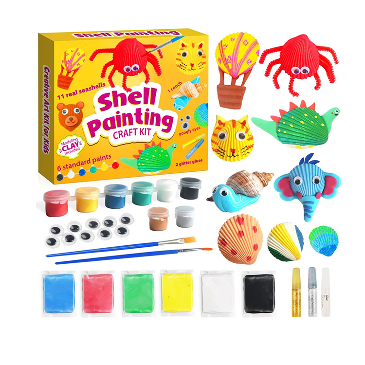 Sea Shell Painting Kit Science Educational Toy Art Craft Toy GiftCreative DIY Art Supplies Party Game Activities