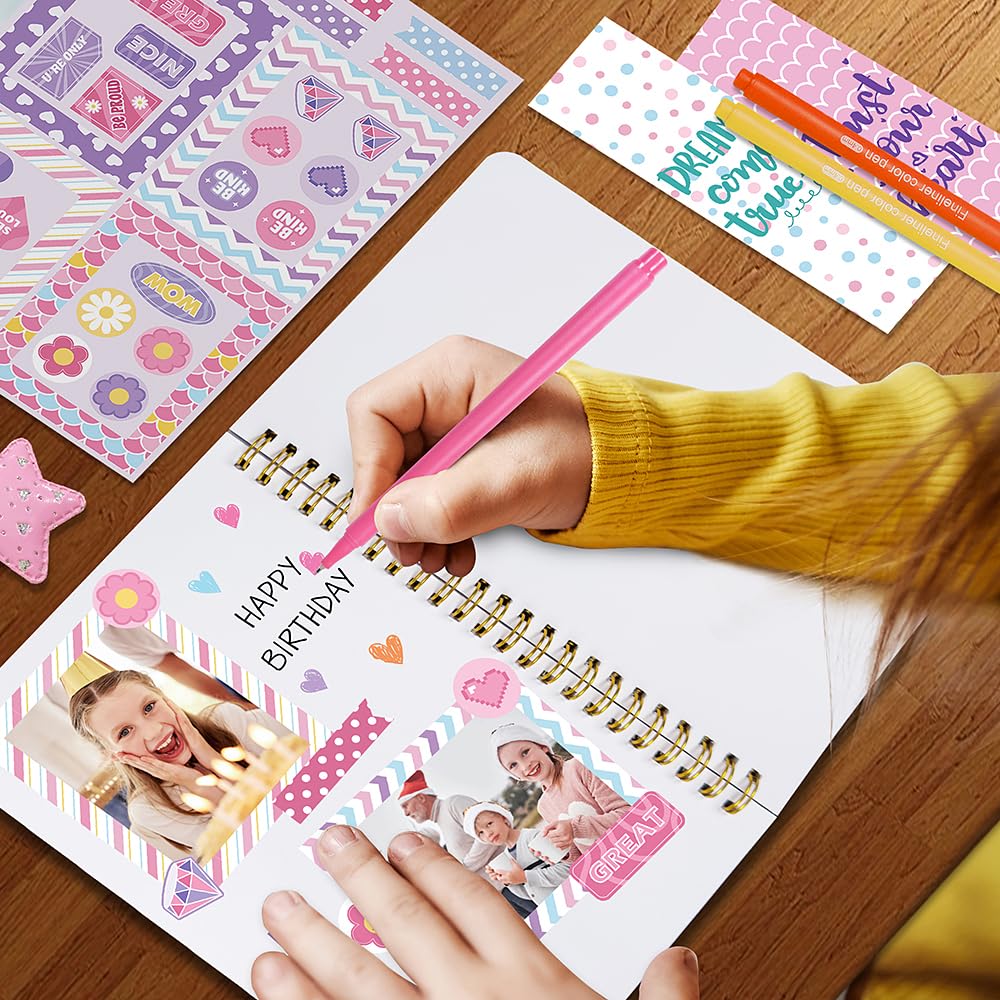 Custom Printed DIY Journal Kit Teenage Girl Birthday Gift Notebook Scrapbook Box Diary Set for Kids Students Graduation &amp; Party