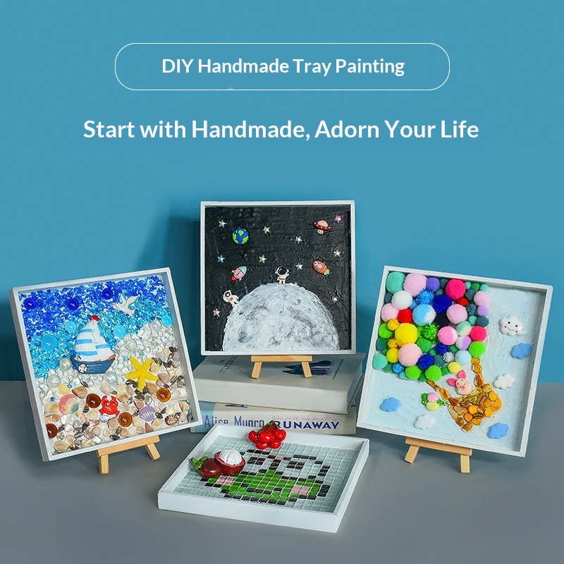 OEM 3D Mosaic Tray DIY Craft Kit - Stick-on Colorful Tiles, Creative Art Project for Kids, Wholesale Home Decor Activity