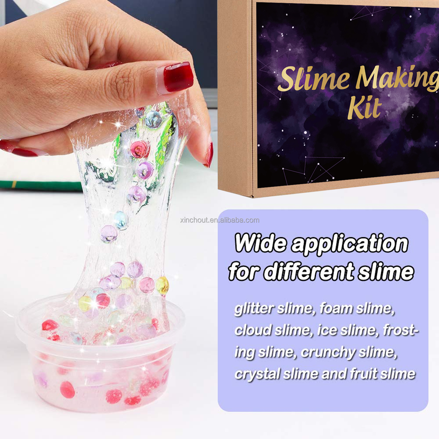DIY Slime Making Kit for Girls Boys Birthday Idea for Kids Age 5+ Ultimate Supplies Include Slimes Making Coloring and Party