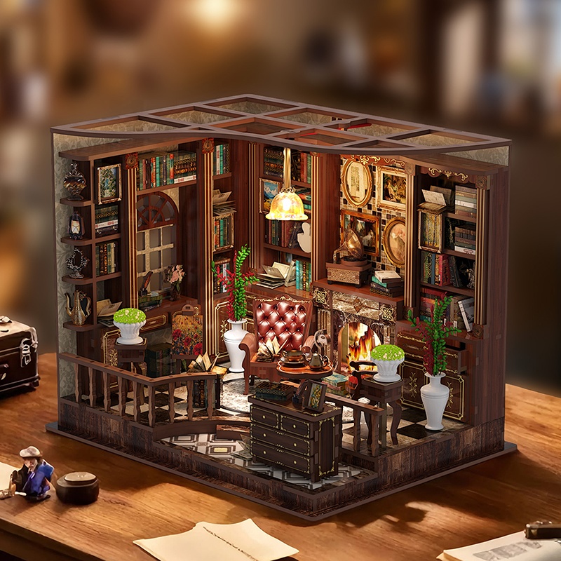 Custom Miniature Diy House Kit Assembled Puzzle DIY Model Diy Miniature Wooden House for Educational Toy