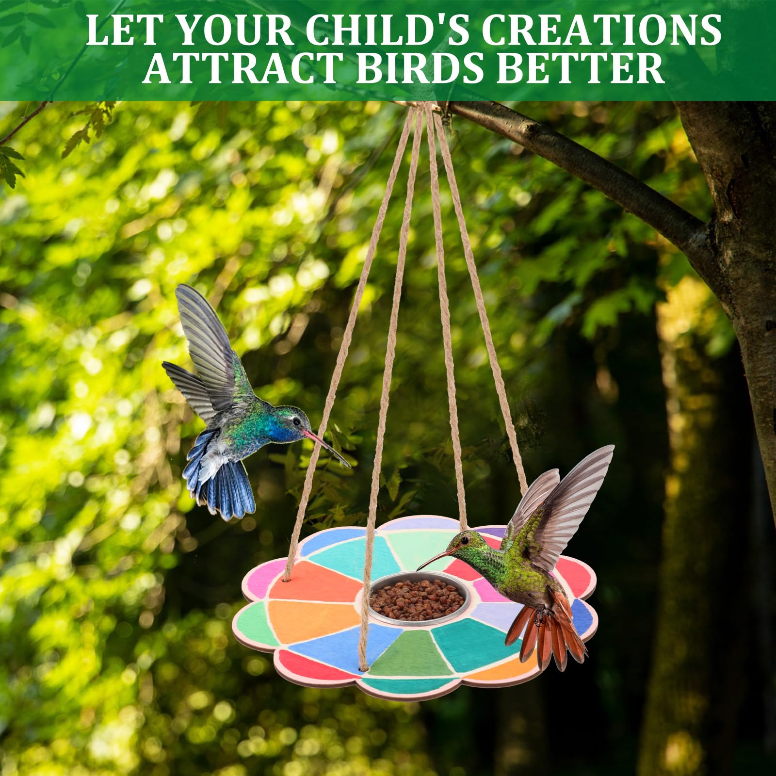 DIY Eco-Friendly Wooden Bird Feeder Craft Kit-Educational Arts Crafts Outdoor Toy for Thanksgiving Day Mother's Day Christmas
