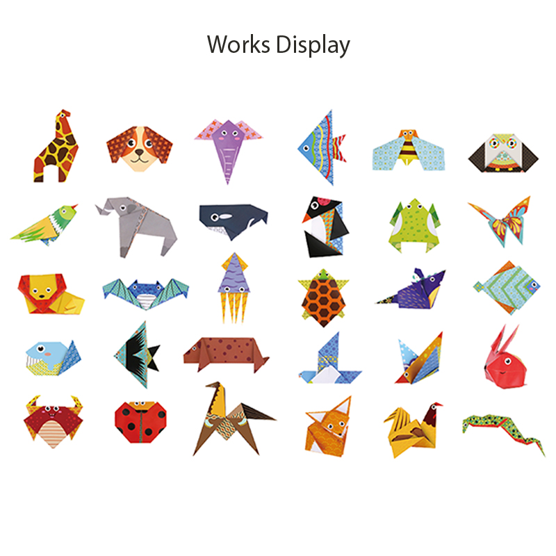 Small Origami Paper Kit Animals Handmade Paper Craft Kit Cognitive Arts and Craft Educational Toys for Kids