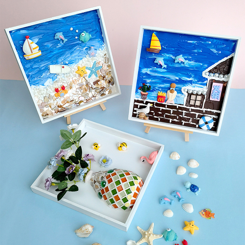 Mosaic Art Kits Craft Kits Diy Arts Craft Decor Cream Glue Mosaic Art DIY Mosaic Decorative Frame Kit