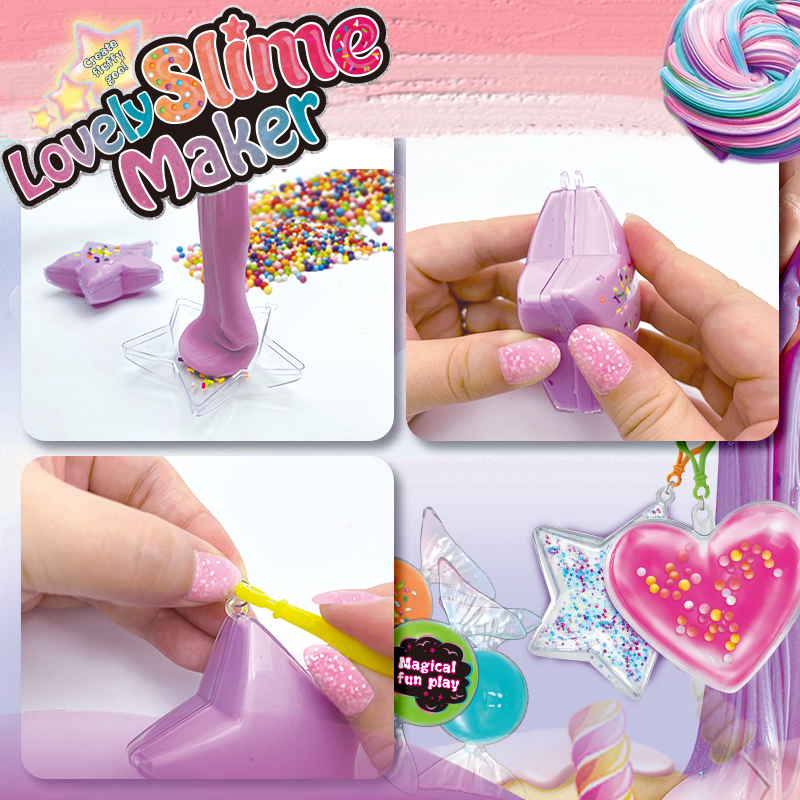 Fun Slime Kit for Girls: DIY Science Toy with Mixing Tools and Decorations