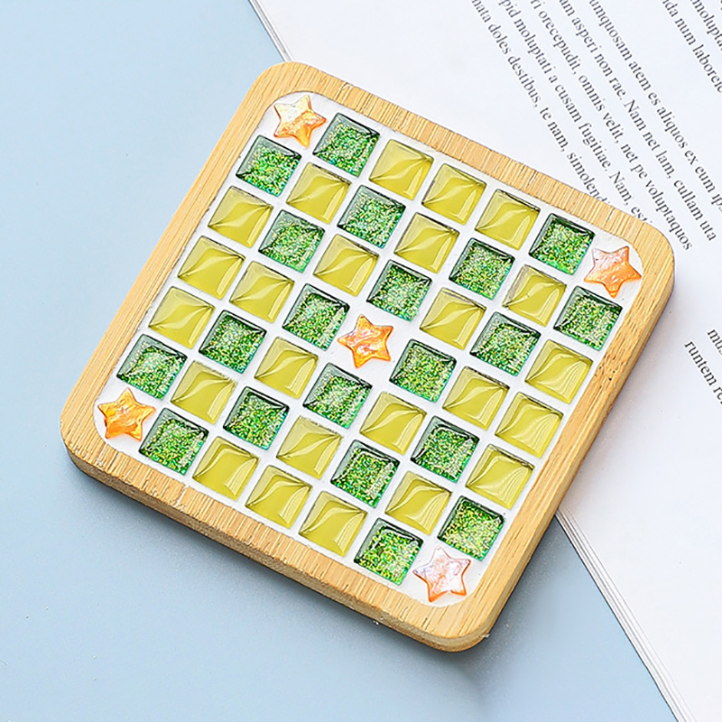 Wooden Coaster DIY Easter Mosaic Tiles Kit for Adults Mixed Color Crafts Handmade Gifts for Women for Easter Holidays