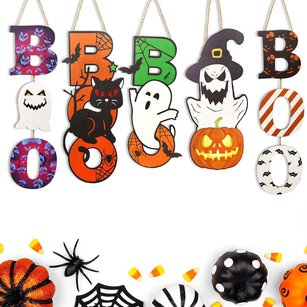 Happy Halloween Flower Style Wool Embroidery Kit for Adults-DIY Eco-Friendly Custom Design Holiday Decoration