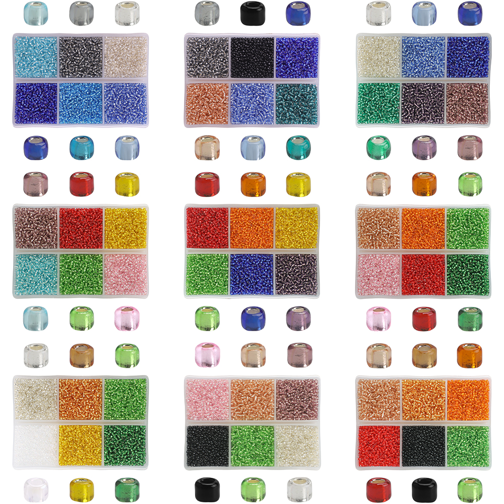 2mm Matte Glass Beads Kit 2800Pcs Small Round Beads for Jewelry Making DIY Needlework Handmade Bracelets Necklace Crafts