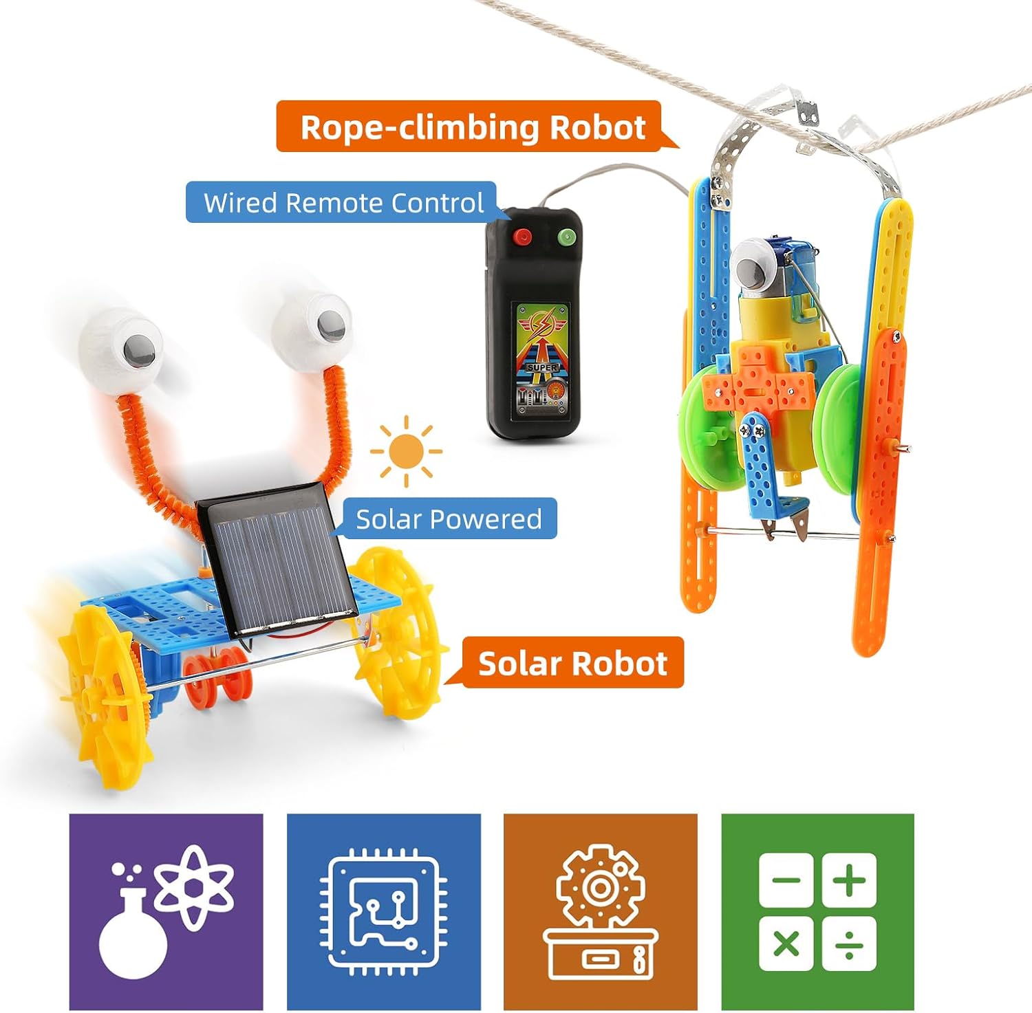 DIY Robot Kit for Kids Stem Toys Educational Robot Science Engineering Toys Science Kits