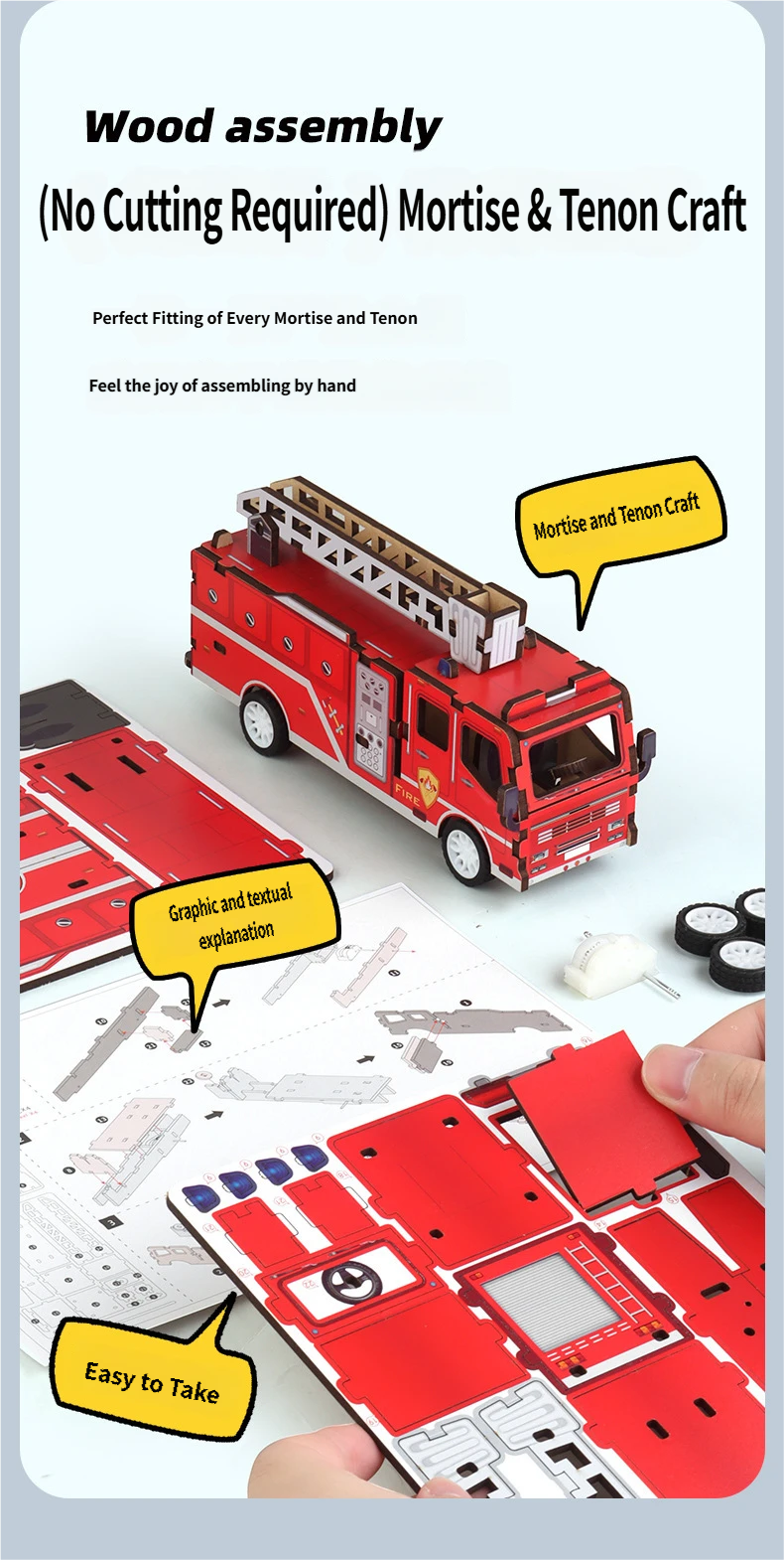 Wooden Engineering Vehicle Model Product Showcase 5