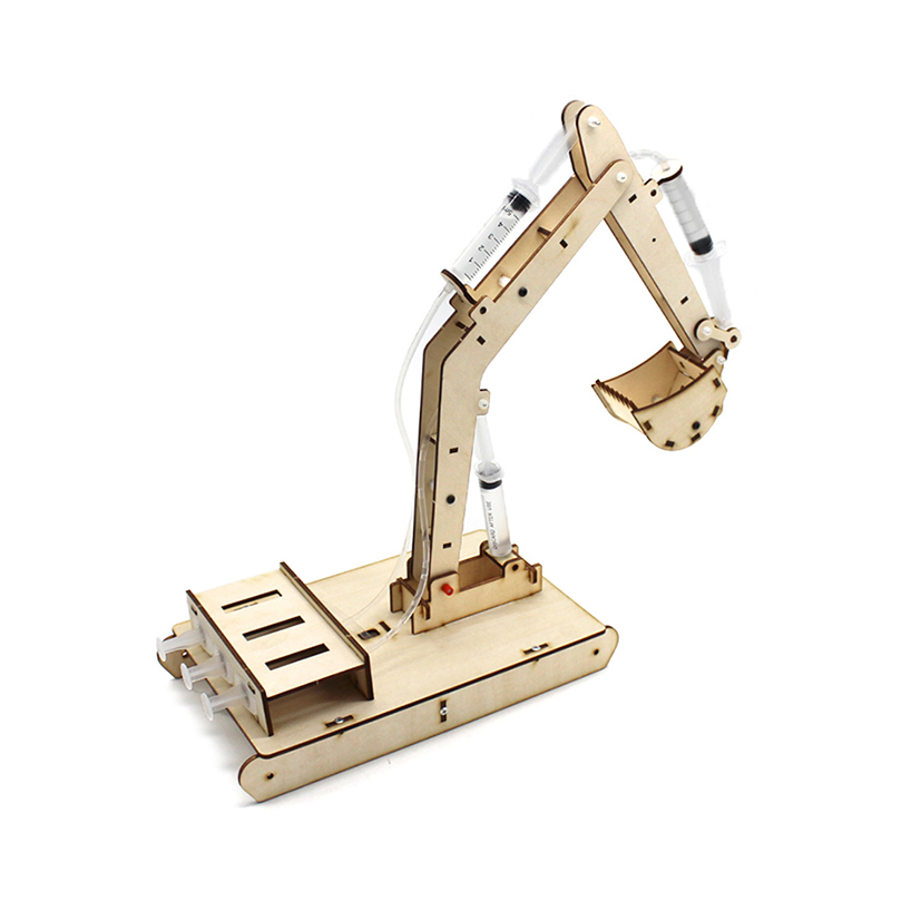 DIY toy 4 Channel Hydraulic Excavator Building Model Kit Kid toy Science Experiment STEM toy for kids