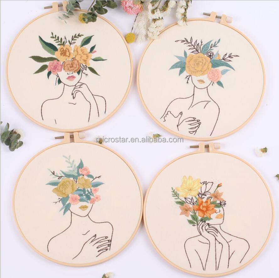 Botanical Beauty DIY Sunflower Embroidery Kit Creative Stitching Set for Adults Adult Body Art Embroidery DIY Embroidered