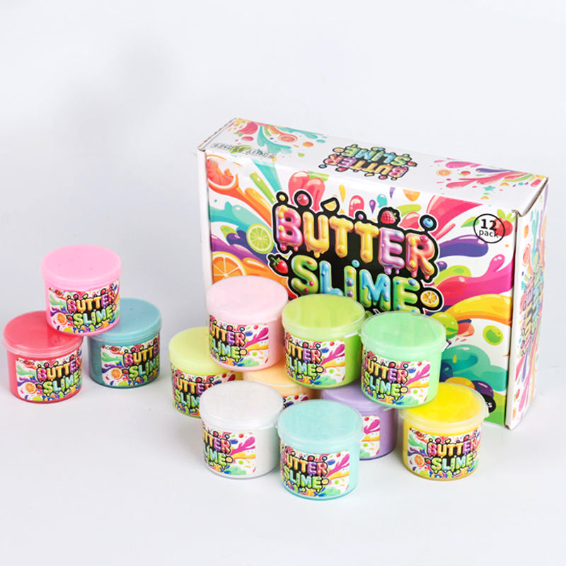 Wholesale Super Soft &amp; Non-Sticky Butter Slime Kit Mini Plastic DIY Modeling Toy Birthday Gifts for Kids