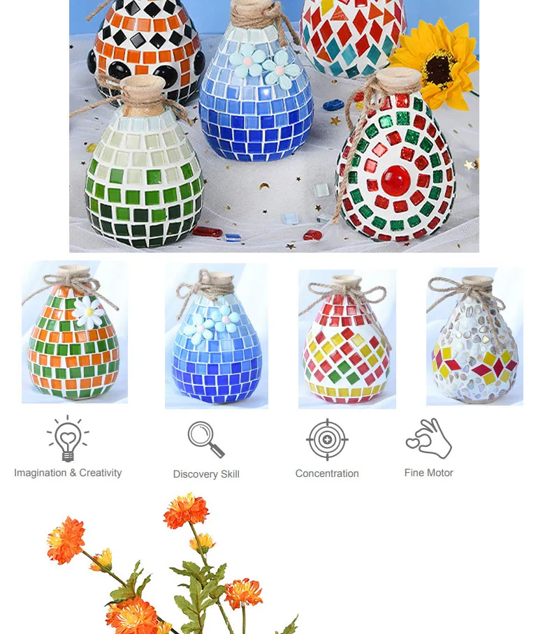 DIY Mosaic Vase Craft Kit Item 3