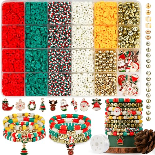 DIY Clay Beads Jewelry Making Kit for Bracelets Necklace Personalized Crafts Gift