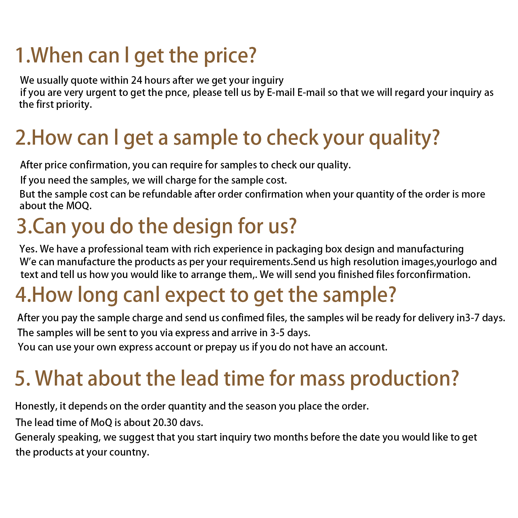 FAQ Overview