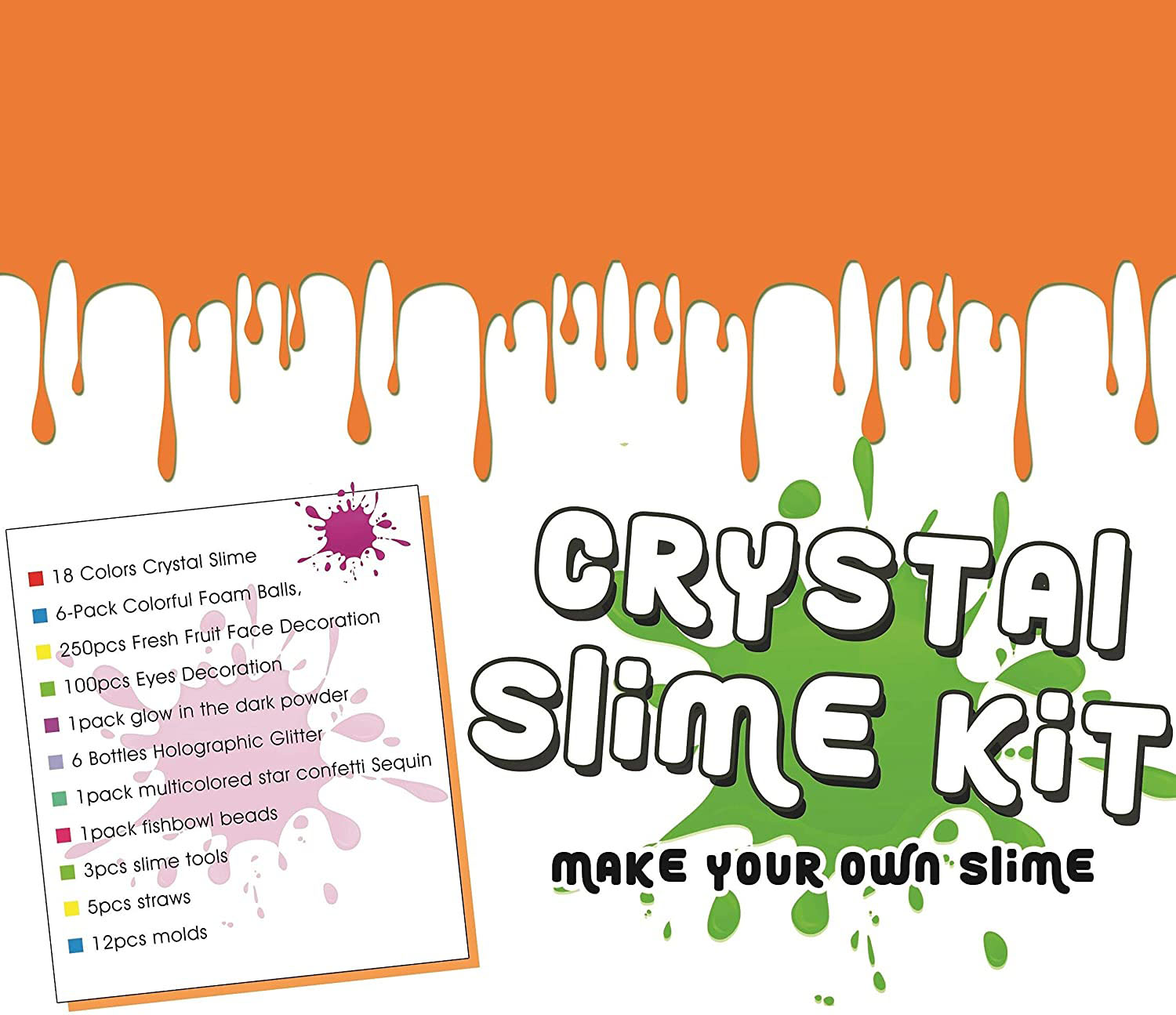 18 Color Crystal Slime Making Kit