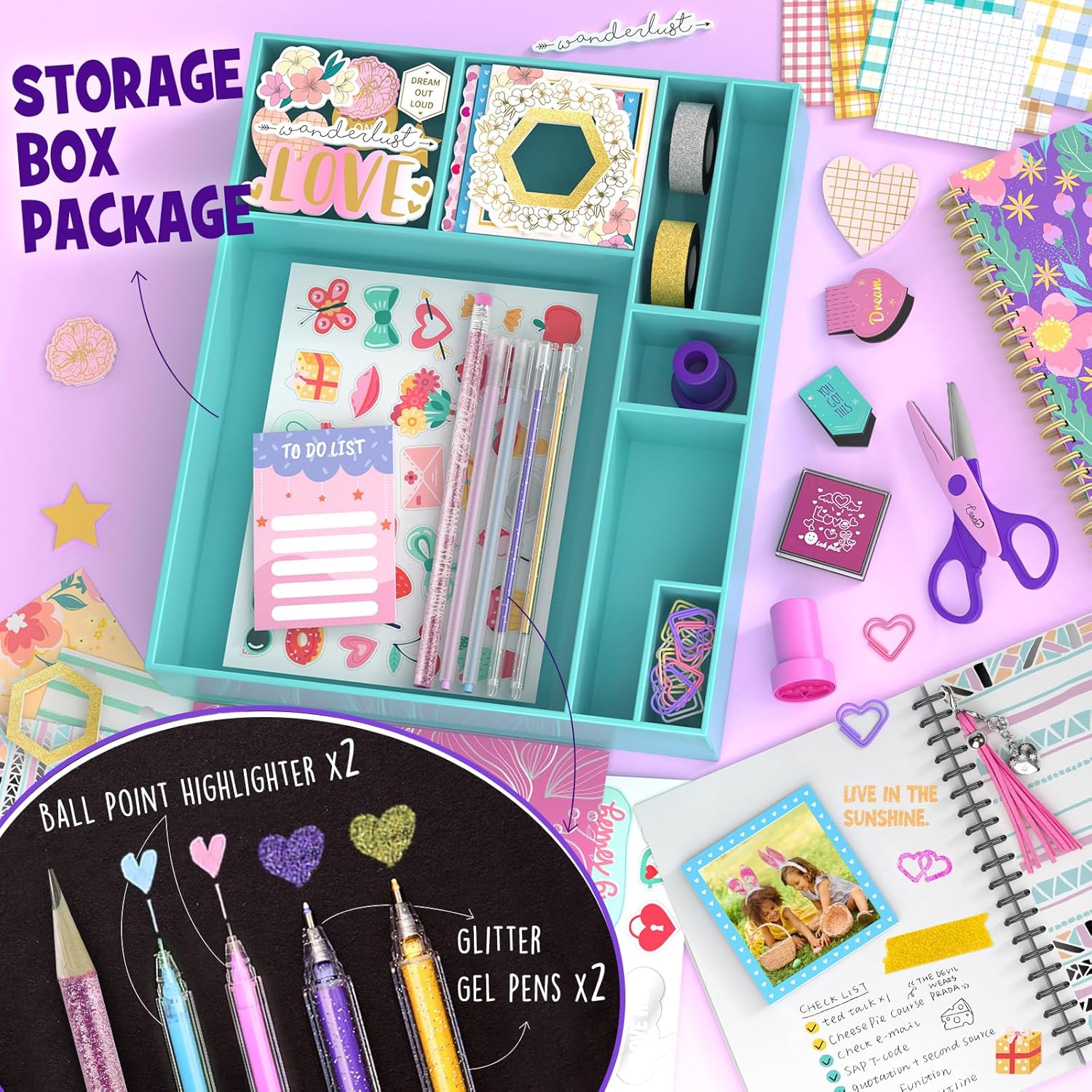 Arts &amp; Crafts for Teens Trendy Stuff - Scrapbook &amp; Diary Supplies Toys Set 2-Pack DIY Journal Kit for Girls