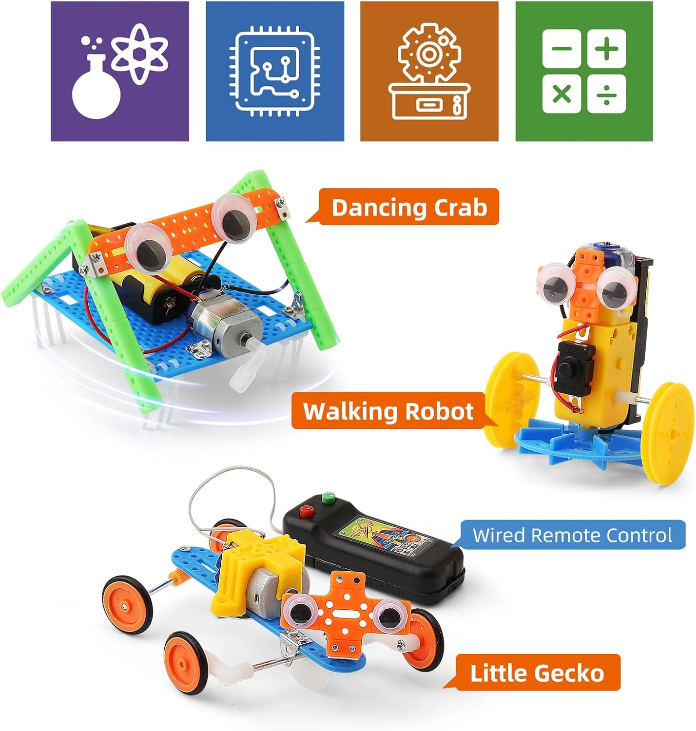 DIY Robot Kit for Kids Stem Toys Educational Robot Science Engineering Toys Science Kits
