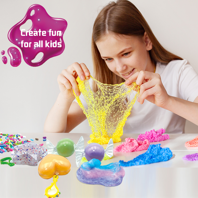Fun Slime Kit for Girls: DIY Science Toy with Mixing Tools and Decorations