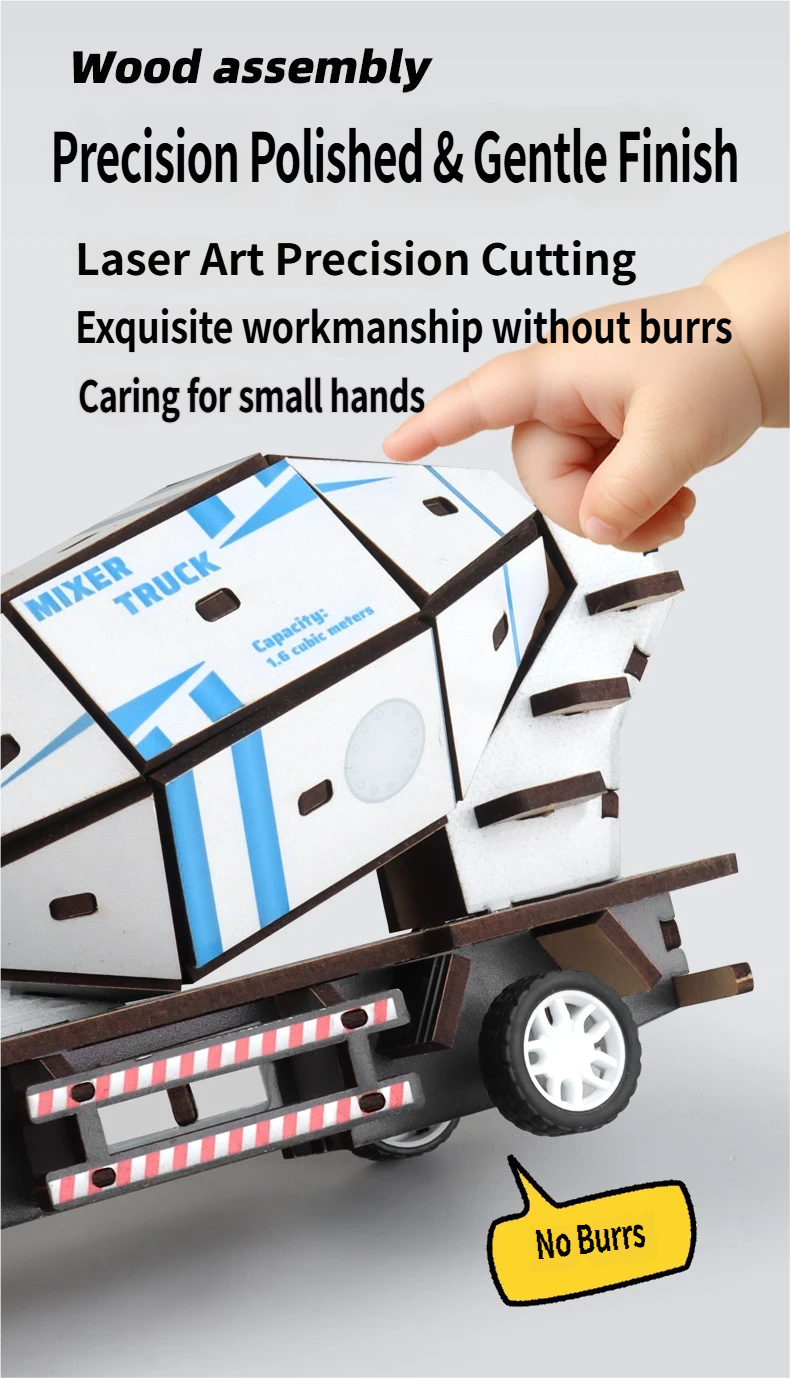 Wooden Engineering Vehicle Model Product Showcase 7