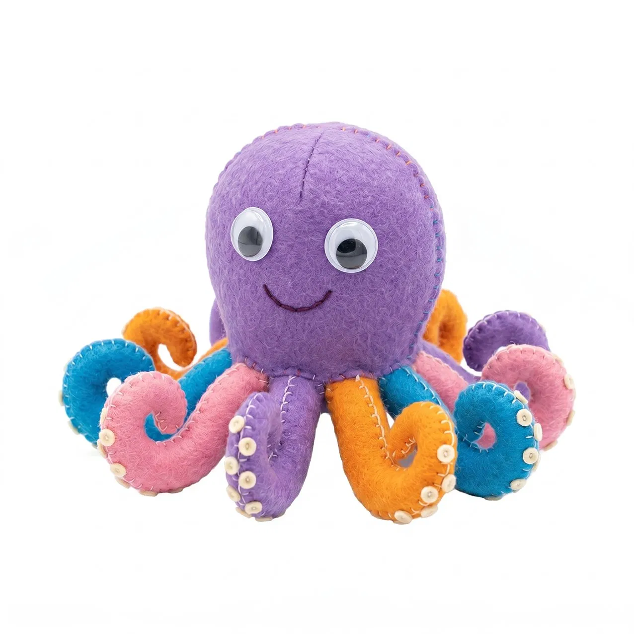 Portable Travel DIY Octopus Sewing Kit Cute Felt Craft Toy for Children
