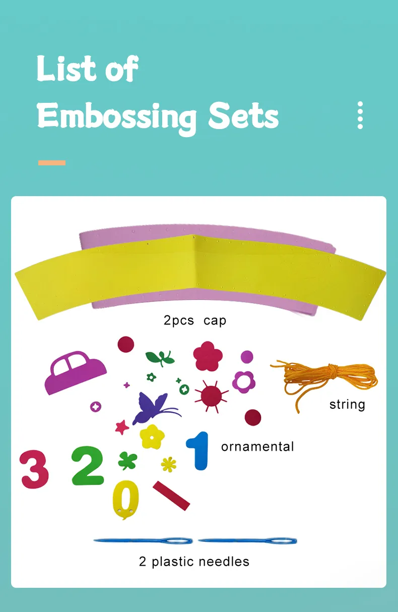 DIY EVA Foam Party Sewing Hat Kits for Kids Arts and Crafts